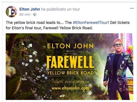 La storia della musica perde un protagonista: l'annuncio di Elton John La storia della musica perde un protagonista: l'annuncio di Elton John