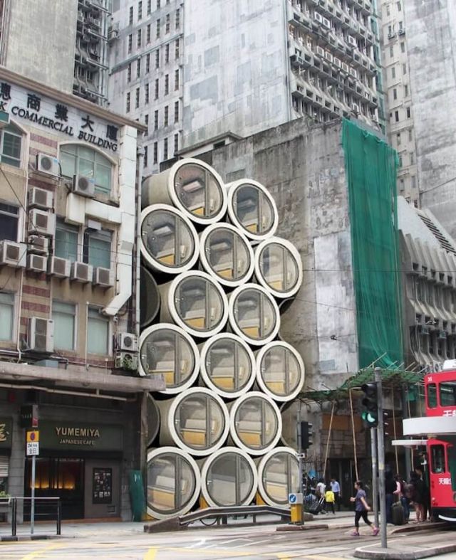 A Hong Kong I Tubi Dell Acqua Diventano Micro Appartamenti